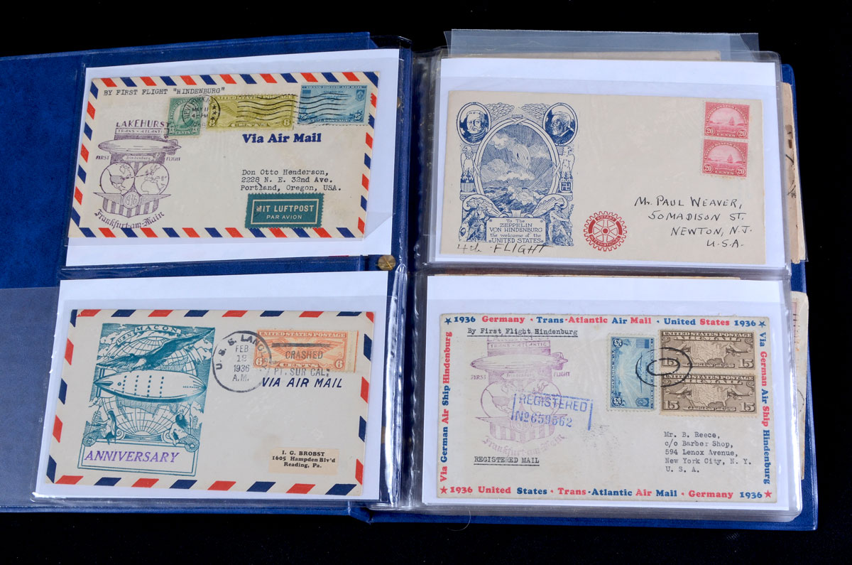 Appraisal: COLLECTION OF ZEPPELIN FLOWN CANCELLED COVERS A nice collection of