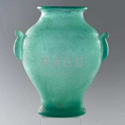 Appraisal: SCAVO GLASS Large urn late th c Unmarked x dia