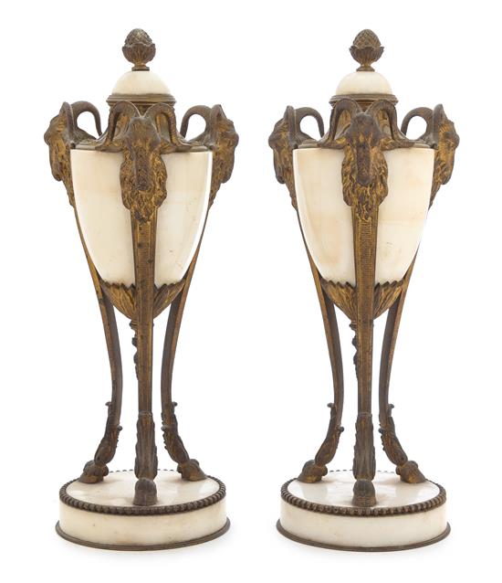 Appraisal: Sale Lot A Pair of Neoclassical Gilt Bronze Mounted Marble