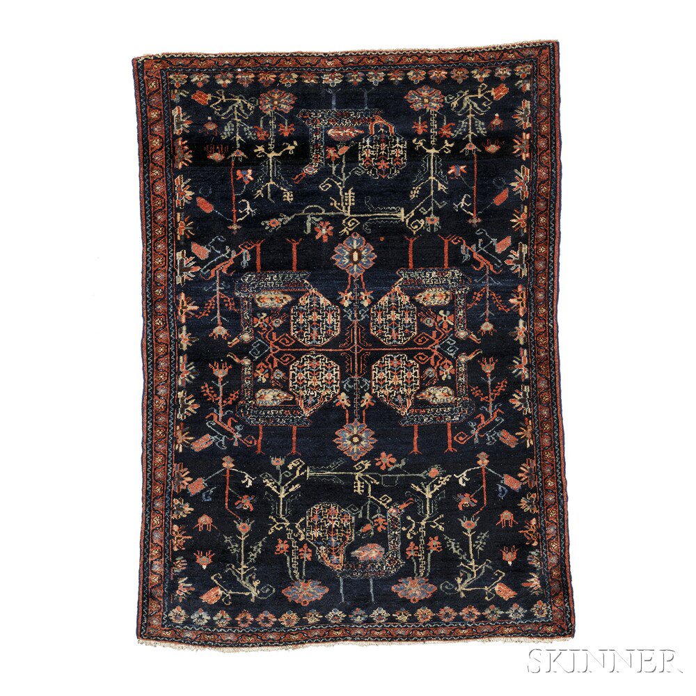 Appraisal: Malayer Rug Northwest Persia early th century the midnight blue