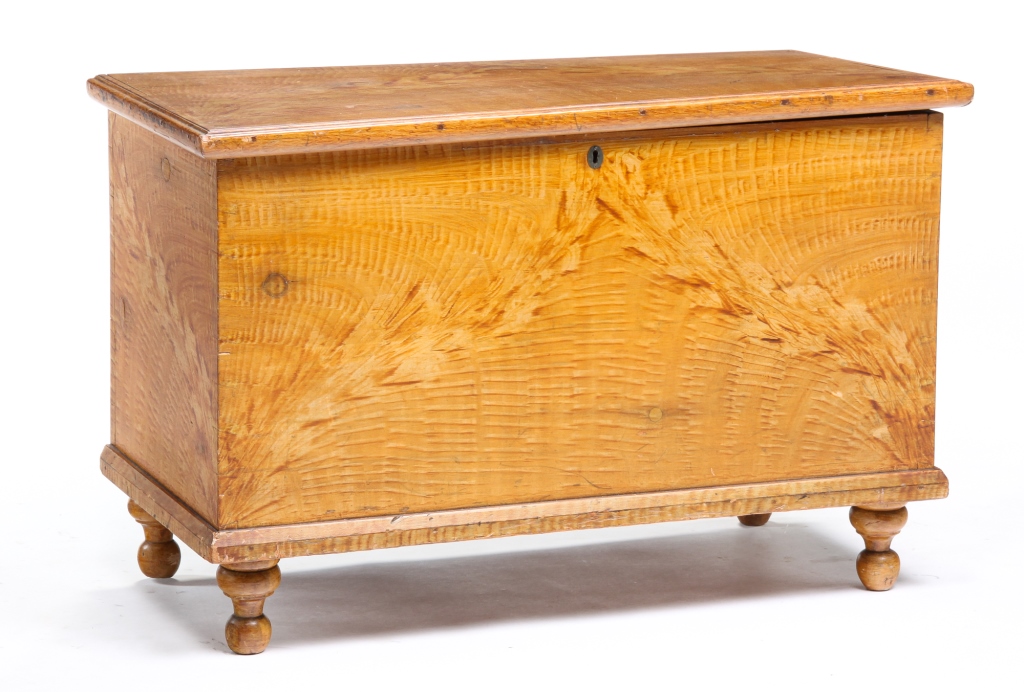 Appraisal: PENNSYLVANIA DECORATED BLANKET CHEST Second quarter th century pine and