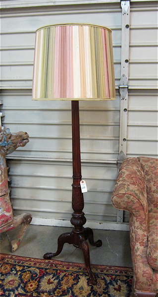 Appraisal: CHIPPENDALE STYLE MAHOGANY FLOOR LAMP American early th century having