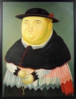 Appraisal: Manner of Fernando Botero Priest O C In the manner