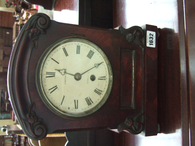 Appraisal: A Victorian mahogany mantel clock with single train movement the