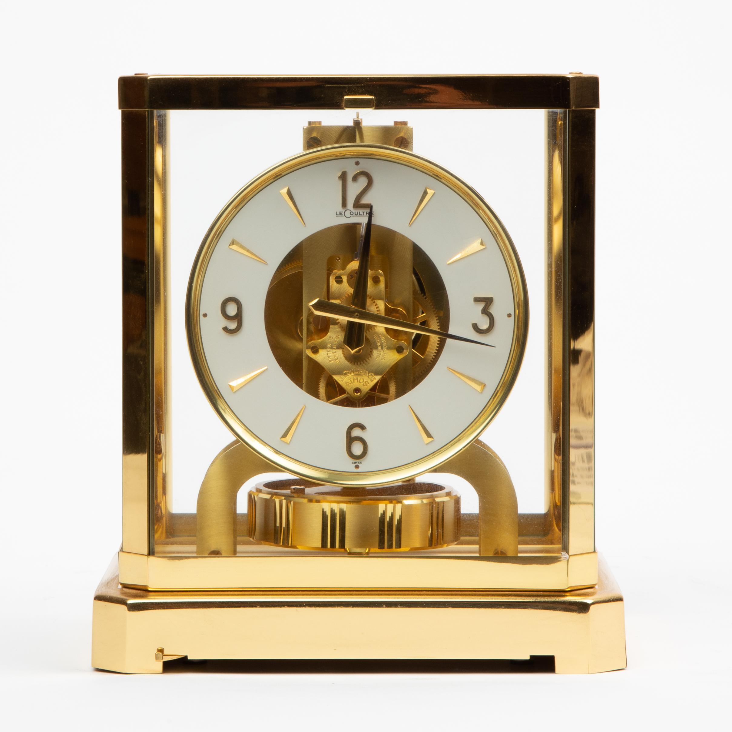 Appraisal: LECOULTRE ATMOS MANTEL CLOCK CALIBER - A gold-plated LeCoultre Atmos