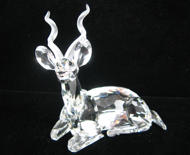 Appraisal: SWAROVSKI AUSTRIAN CUT CRYSTAL OF THE KUDU clear faceted crystal