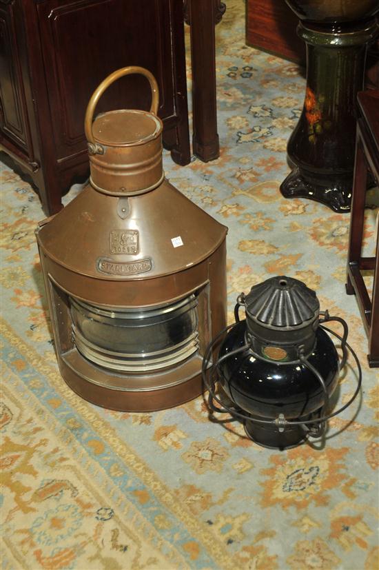 Appraisal: TWO LANTERNS English late th- th century Alfred F Genton