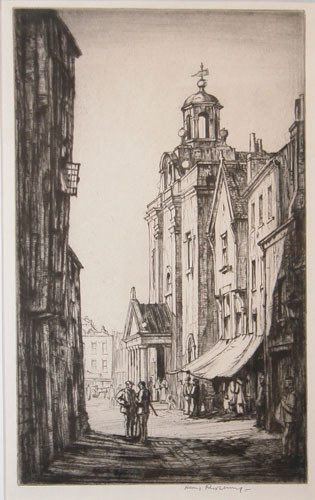 Appraisal: Butter Cross Ludlow Rushbury Henry British - etching x inches