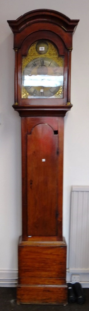 Appraisal: An th century mahogany eight day longcase clock the arch