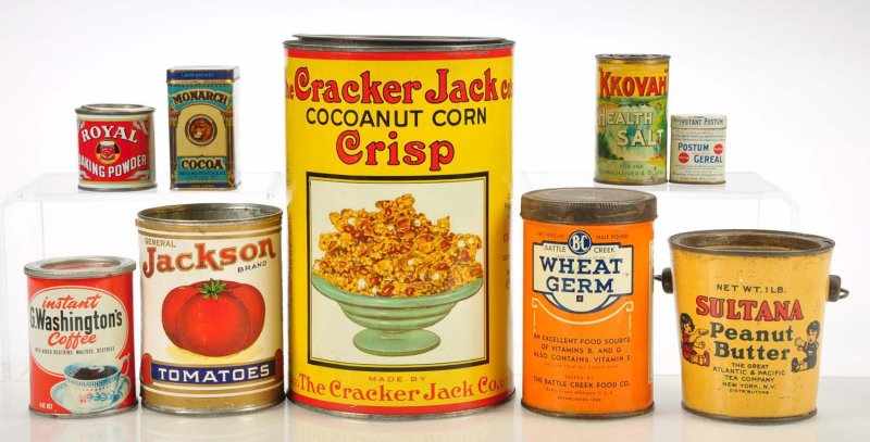 Appraisal: Lot of Assorted Food Tins Description Lot includes G Washington