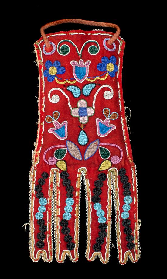 Appraisal: Sale Lot A Metis Beaded Octopus Bag Length x width