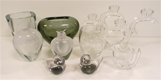 Appraisal: Swedish or swedish type glass some signed including two vases