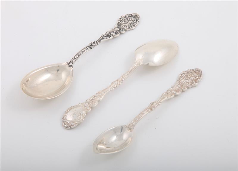 Appraisal: TWENTY-THREE GORHAM SILVER TEASPOONS TWELVE CITRUS SPOONS AND ONE JAM