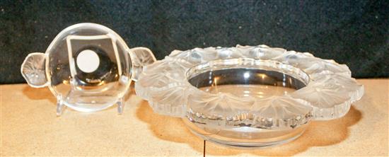 Appraisal: Sale Lot Two Lalique Glass Articles comprising a frosted glass