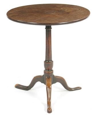 Appraisal: A George III mahogany tripod table with a circular tilt