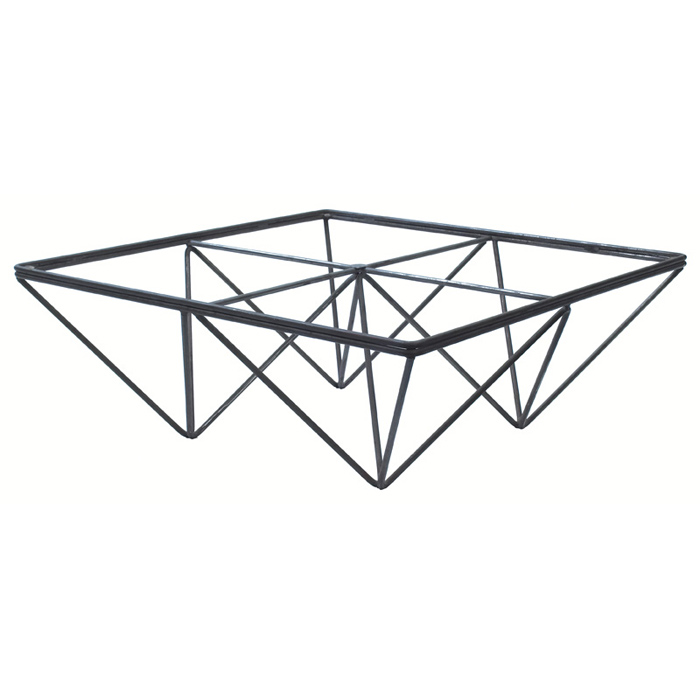 Appraisal: Paola Piva coffee table by B B Italia metal rod