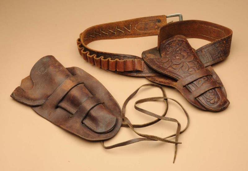 Appraisal: Lot of Holsters Two with belts First s abercrombie fitch