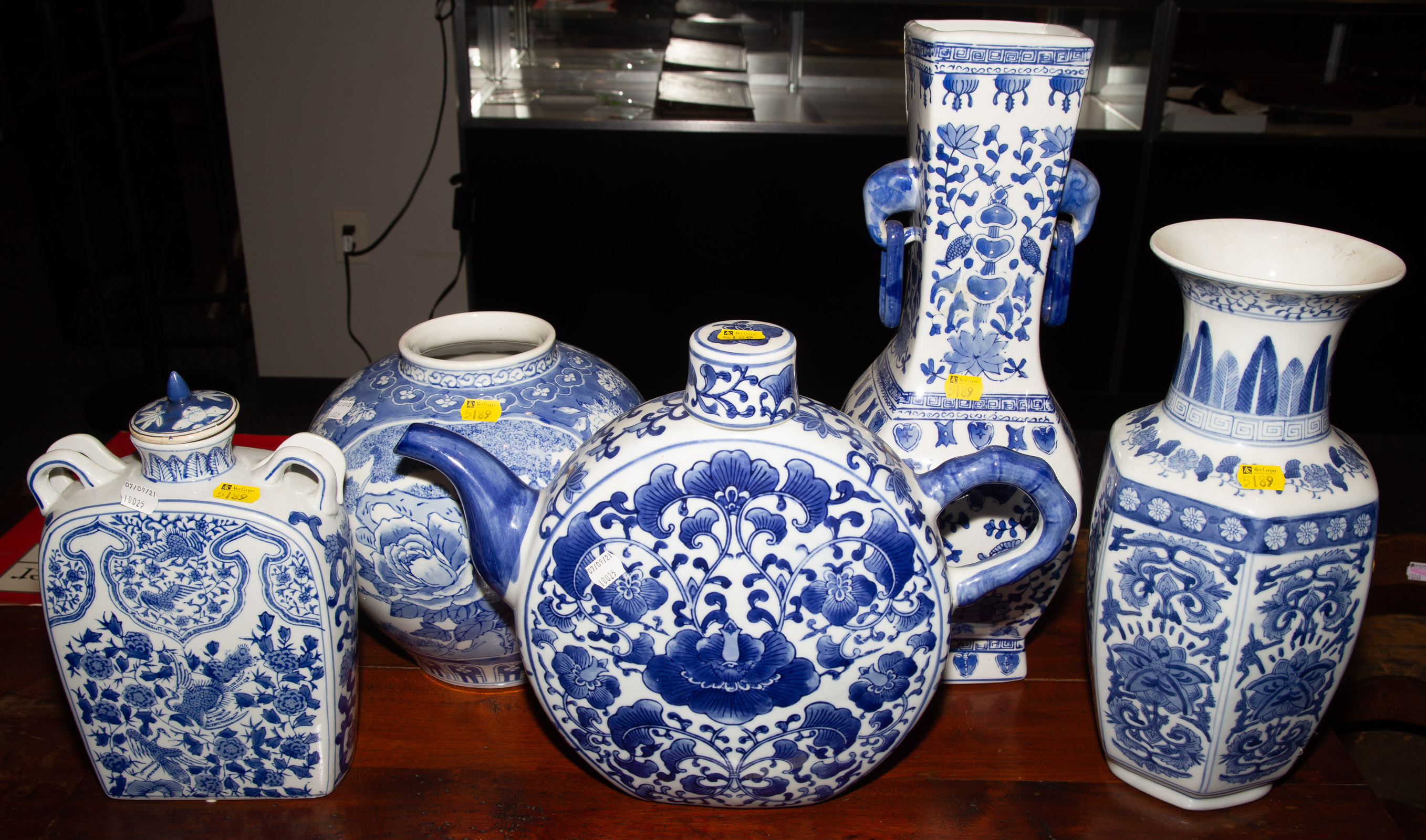 Appraisal: FIVE CONTEMPORARY CHINESE JARS VASES - in H