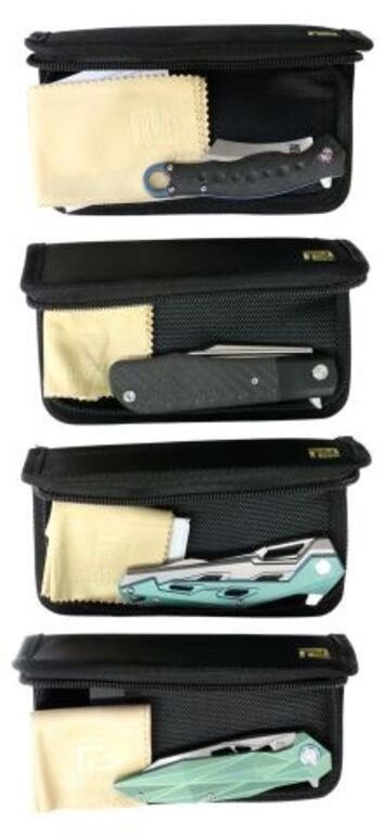 Appraisal: lot of Artisan Cutlery flipper knives new in zippered case