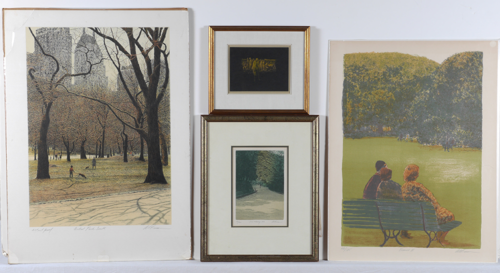 Appraisal: ALTMAN Harold American - Piece Print lot to Include Figure