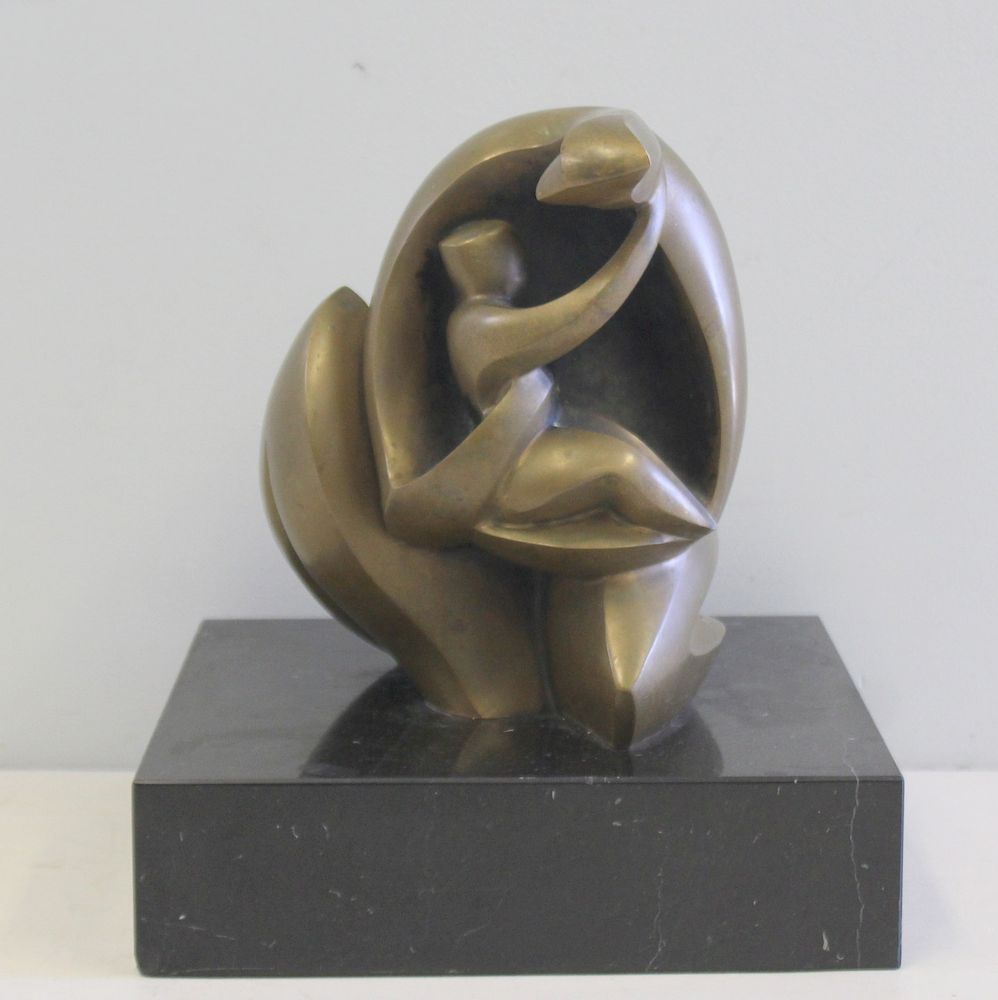 Appraisal: Isaac Kahn Lithunia Signed and Numbered Bronze Sculpture Mother Child