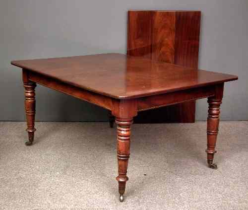 Appraisal: A th Century mahogany dining table on turned legs with