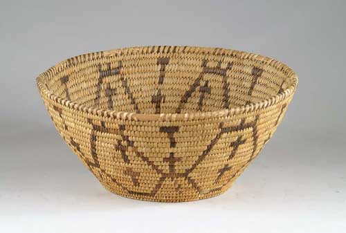 Appraisal: PAPAGO INDIAN BOWL Geometric design on a tapering bowl SIZE