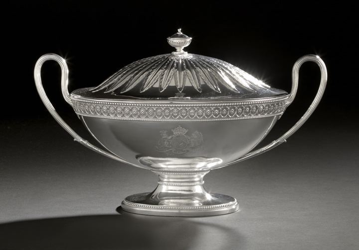 Appraisal: Good George III Sterling Silver Soup Tureen hallmarked London -