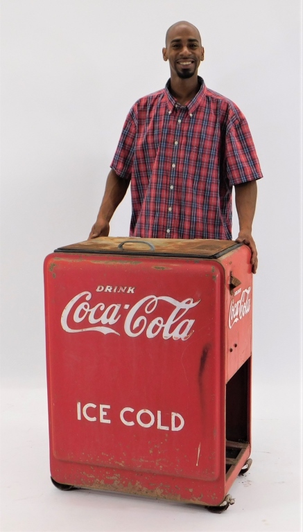 Appraisal: WESTINGHOUSE COCA-COLA ICE COLD STANDING COOLER United States th CenturyVintage