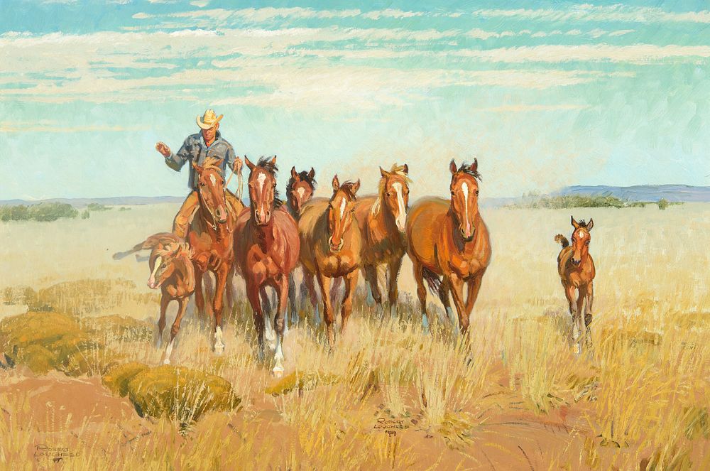 Appraisal: Robert Lougheed - Heading Home with the Strays Robert Lougheed