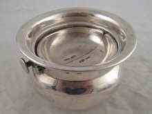 Appraisal: A silver novelty ashtray hallmarked London by Garrard Co