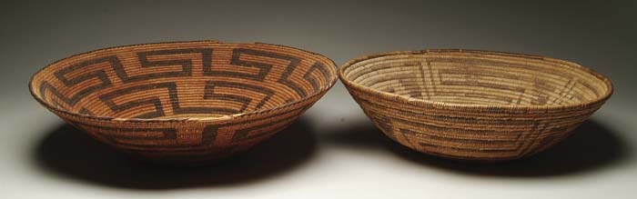 Appraisal: TWO LARGE SOUTHWEST INDIAN BASKETRY BOWLS One being a Papago