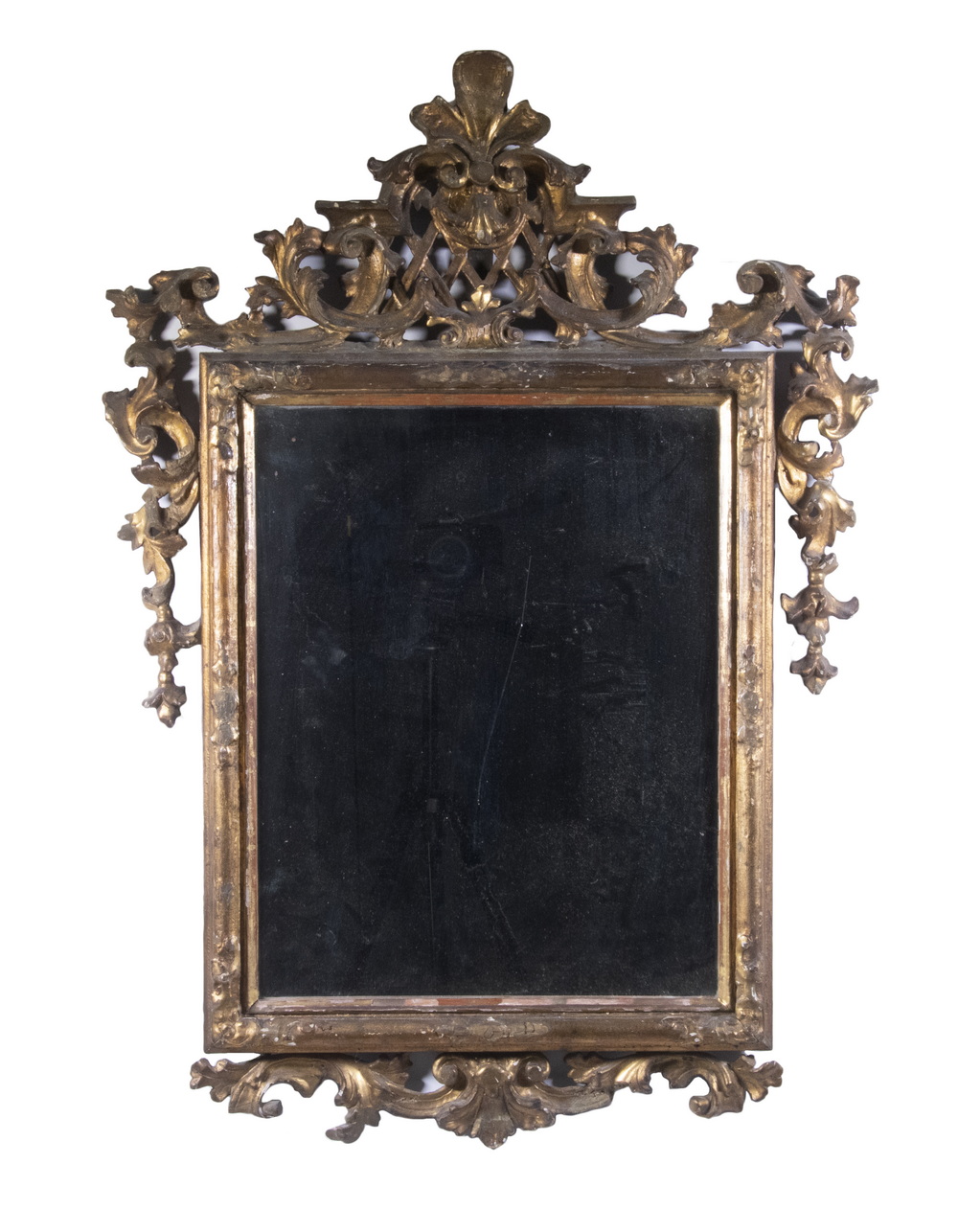 Appraisal: FRENCH GILT MIRROR Louis XV Period Carved and Gilded Oak