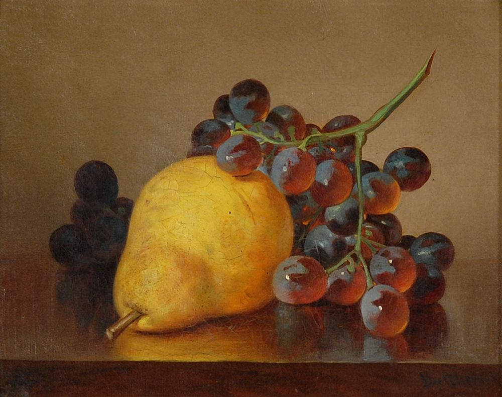 Appraisal: FREDERICK STONE BATCHELLERAmerican - Still life with grapes and pears