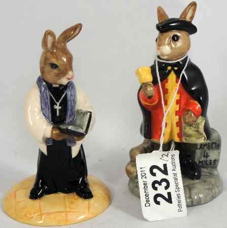 Appraisal: Royal Doulton Bunnykins Figure Town Crier DB and Vicar DB