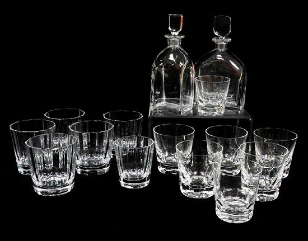 Appraisal: GLASS Baccarat and St Louis France crystal serving ware thirteen