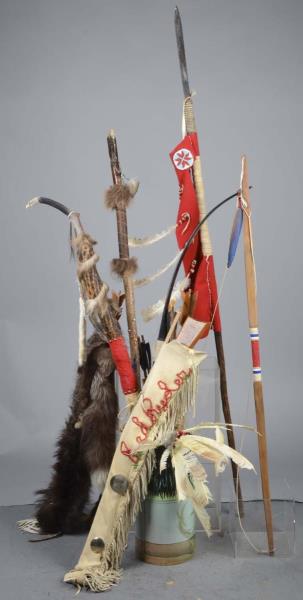 Appraisal: Lot Of Assorted Native America Western Items This lot features