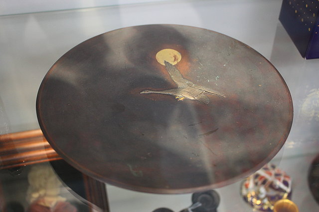 Appraisal: A JAPANESE BRONZE DISH of circular form and decorated with