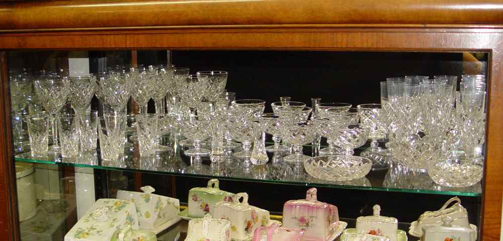 Appraisal: BODA CRYSTAL STEMWARE Approx pieces in two patterns to include