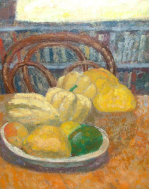 Appraisal: J Holler late th century- Squash oil on canvas laid