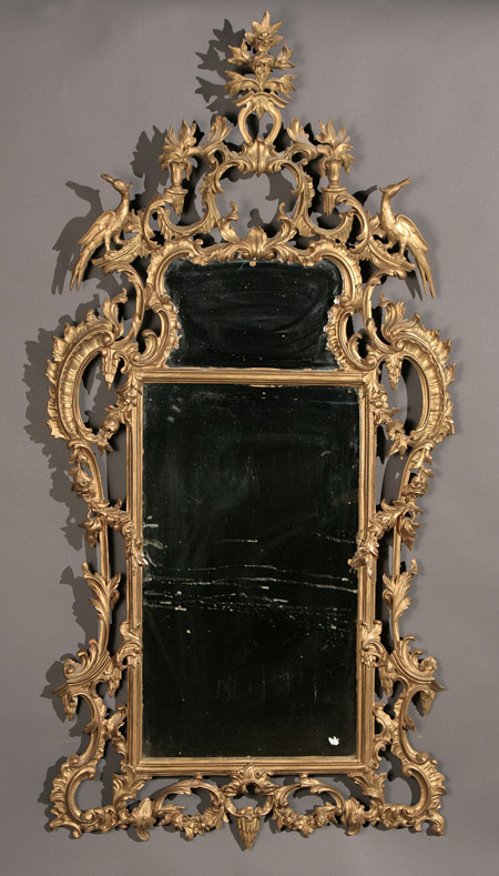 Appraisal: George III Style Gold Painted Wood Chinoiserie Mirror Circa The