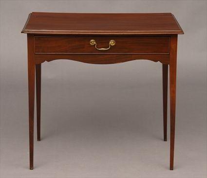 Appraisal: GEORGE III CARVED MAHOGANY SIDE TABLE The molded top above