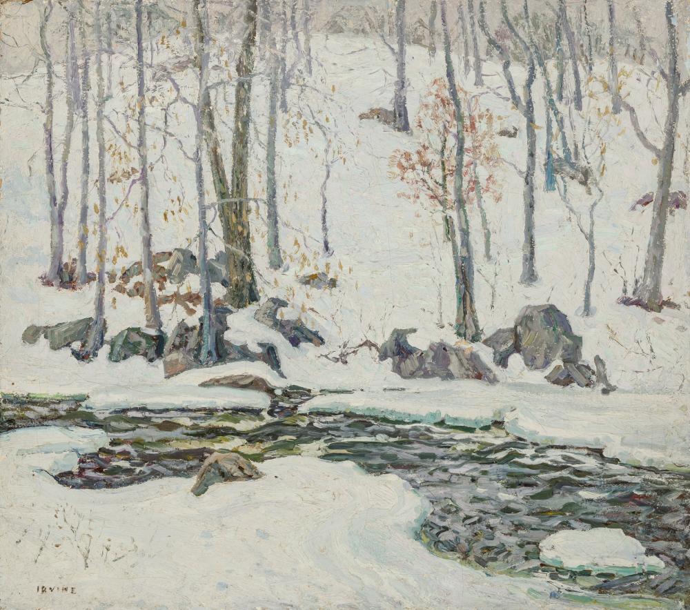 Appraisal: WILSON HENRY IRVINE American - Winter Along the Brook oil