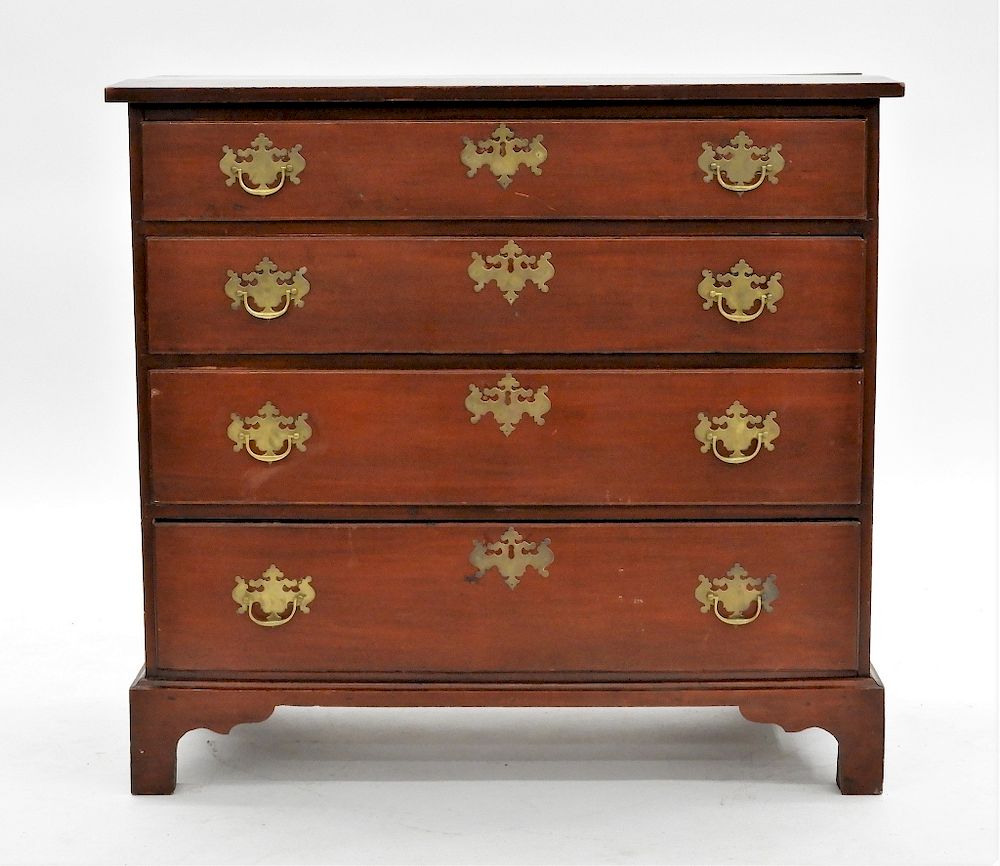 Appraisal: Rhode Island Chippendale Cherry Four Drawer Chest Rhode Island Circa