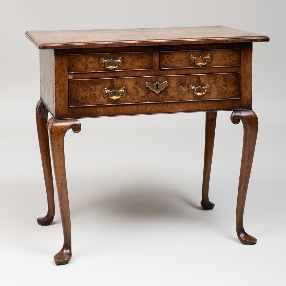 Appraisal: George II Style Walnut Lowboy x x in Condition A