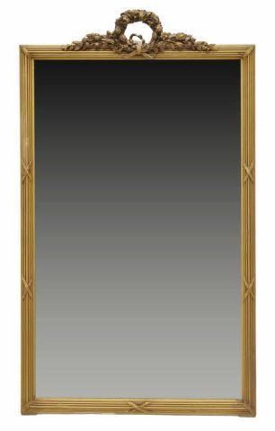 Appraisal: French Louis XVI style gilt hanging wall mirror th c