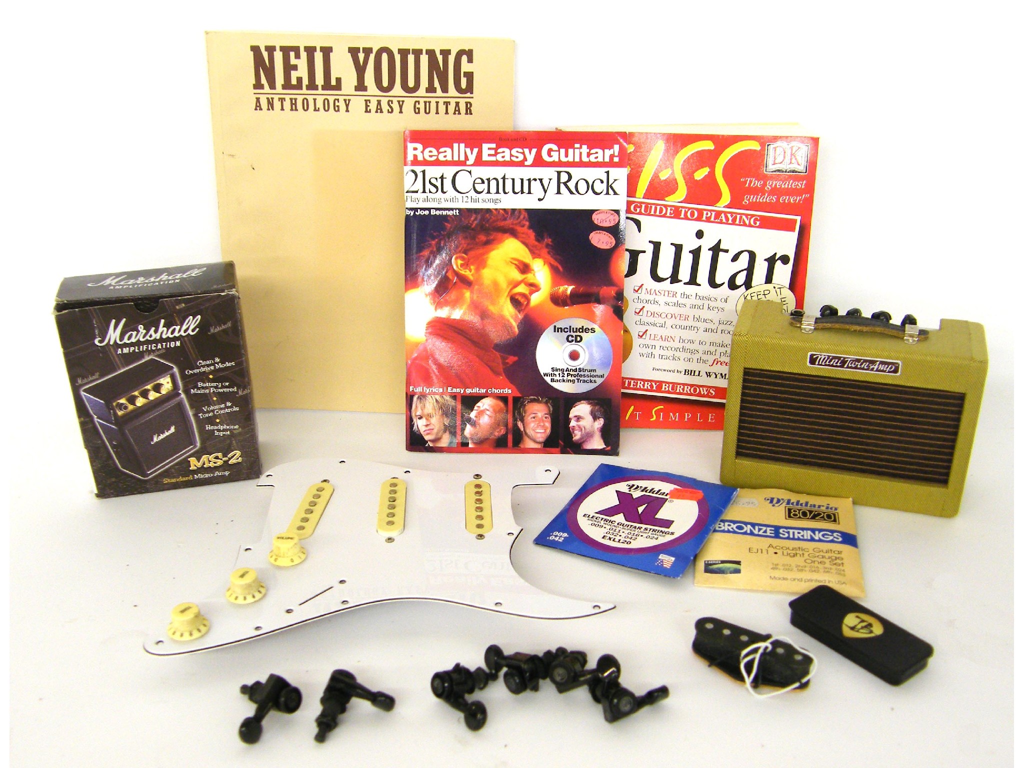 Appraisal: Quantity of guitar related items to include a Fender mini