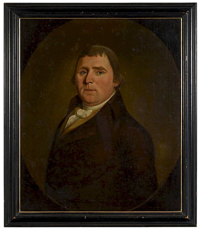 Appraisal: Attributed to William Jennys American - Portrait of a Gentleman