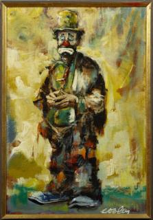 Appraisal: Jack Cooley - New Orleans The Clown th c oil