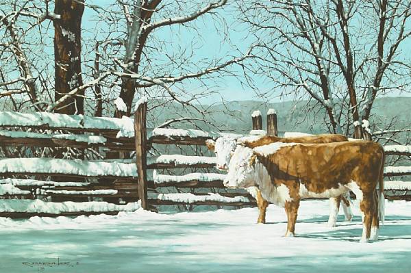 Appraisal: n a Richard Gardner th Century Two Cows by a